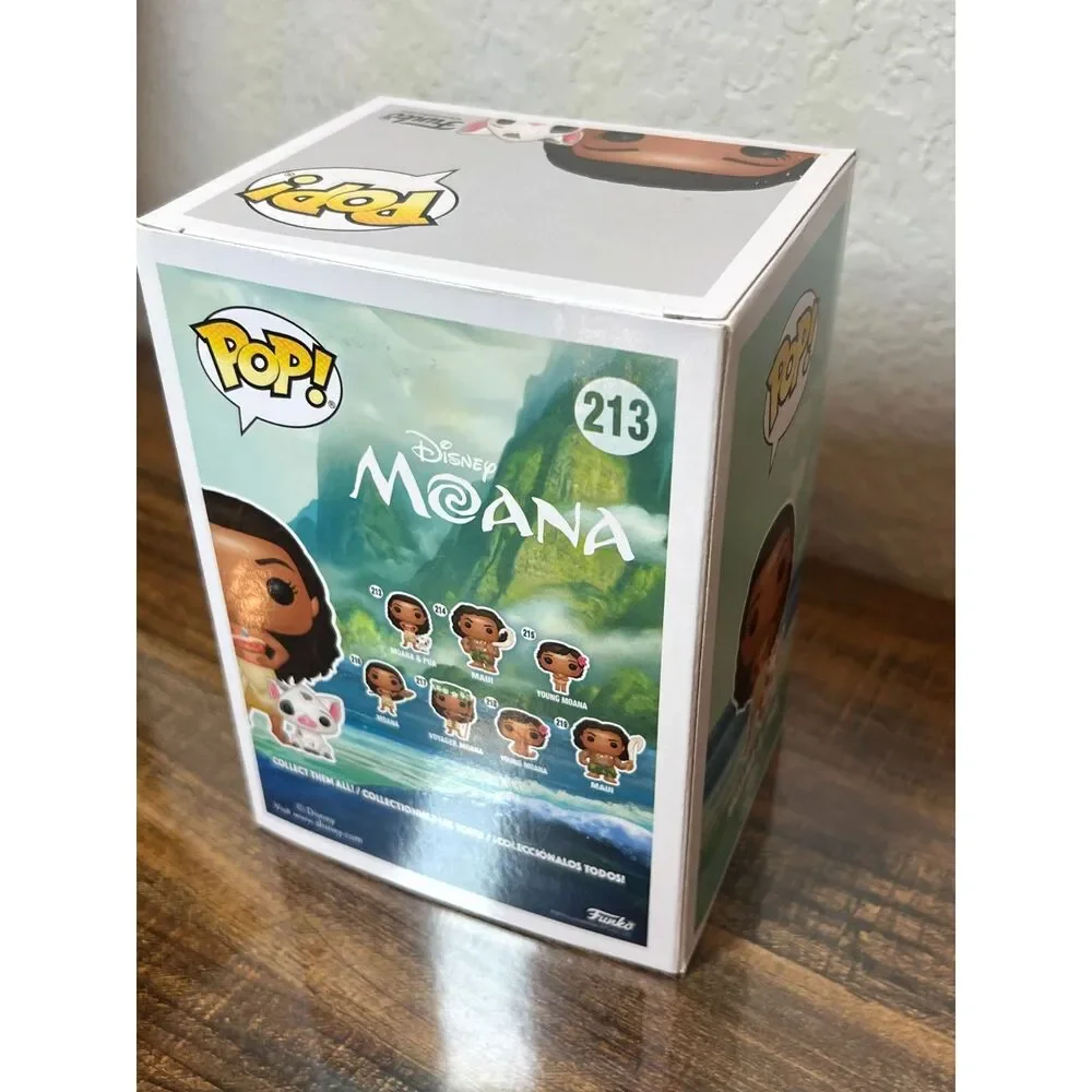 Funko Pop Disney Moana & Pua #213 Vinyl Figure Princess & Pig Set – New in Box